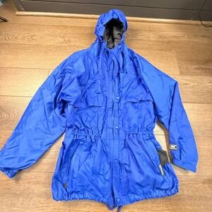Helly Hansen Men's Vintage Packable Rain Jacket Blue Size Large Outdoors